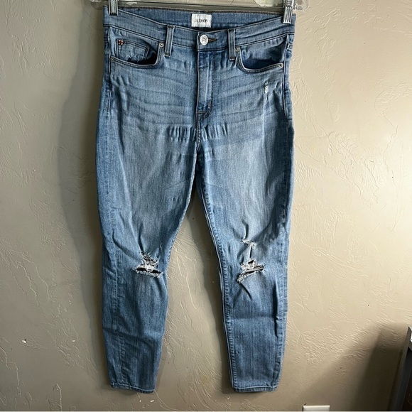 Hudson High Rise Blair Ankle Super Skinny Distressed Denim Jeans - Picture 2 of 12